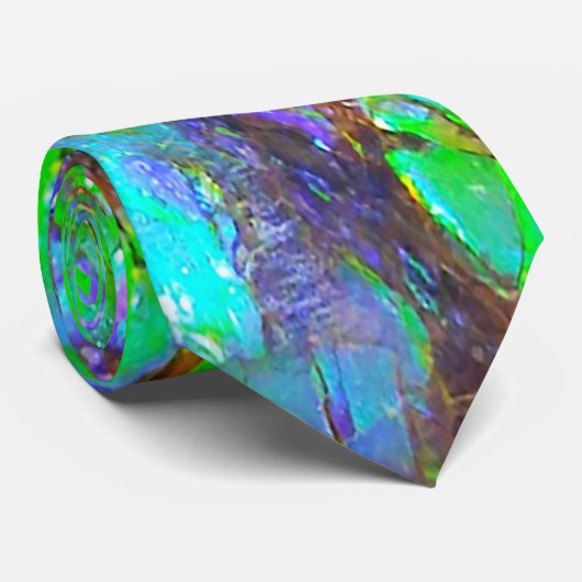 Falln Peacock Ammolite Krawatte (Gerollt)