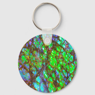 Falln Peacock Ammolite Schlüsselanhänger