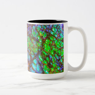 Falln Peacock Ammolite Zweifarbige Tasse