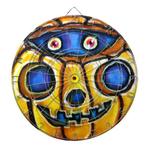 Falln Peeky Pumpkin Vintage Halloween Dartscheibe