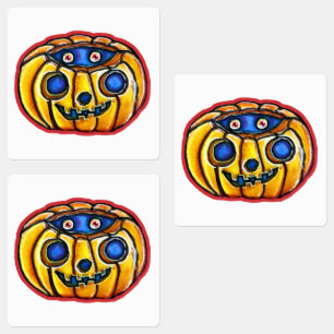 Falln Peeky Pumpkin Vintage Halloween Etiketten