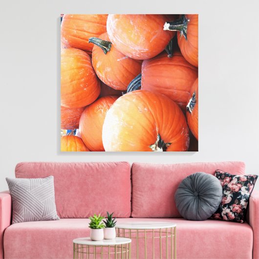Falln Pumpkin Pile Leinwanddruck (Insitu (Wohnzimmer))
