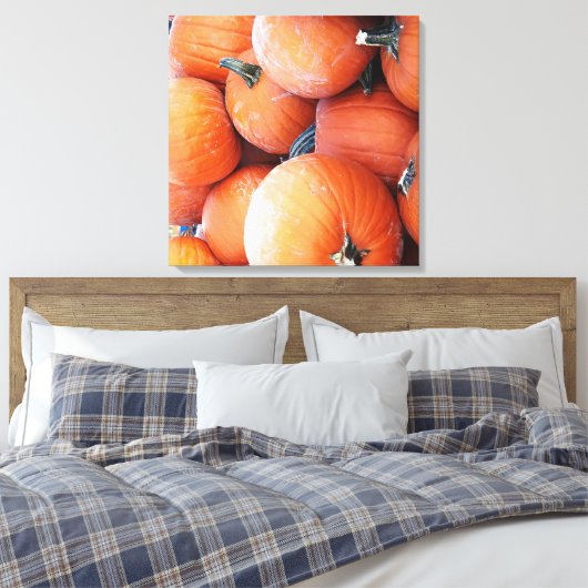 Falln Pumpkin Pile Leinwanddruck (Insitu (Schlafzimmer))