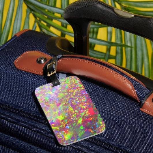 Falln Rainbow Brasilianischer Opal Gepäckanhänger (Vorderseite Insitu 1)