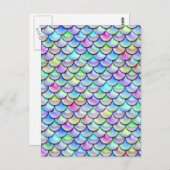 Falln Rainbow Bubble Mermaid Scales Postkarte (Vorne/Hinten)