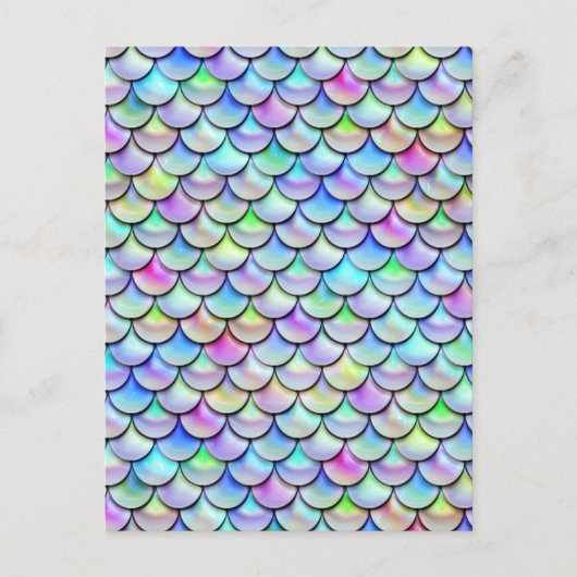 Falln Rainbow Bubble Mermaid Scales Postkarte (Vorderseite)
