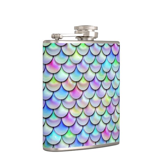 Falln Regenbogen-Blasen-Meerjungfrau-Skalen Flachmann (Rechts)