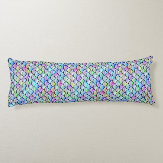 Falln Regenbogen-Blasen-Meerjungfrau-Skalen Seitenschläferkissen (Rückseite)