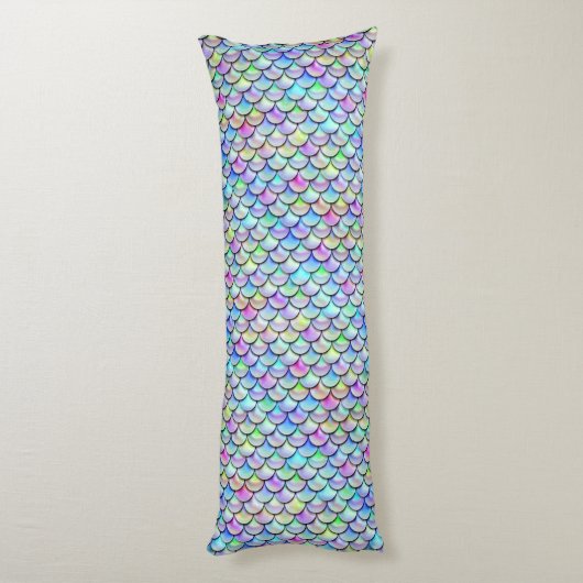 Falln Regenbogen-Blasen-Meerjungfrau-Skalen Seitenschläferkissen (Rückseite (Vertikal))