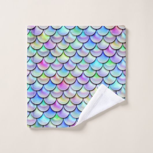 Falln Regenbogen-Blasen-Skalen Badhandtuch Set (Waschlappen)