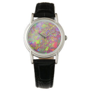 Falln Regenbogen-Brasilianer-Opal Armbanduhr