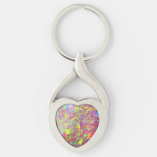 Falln Regenbogen-Brasilianer-Opal Schlüsselanhänger (Vorderseite)
