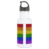 Falln Regenbogen-Glitzer-Steigung Trinkflasche (Rückseite)
