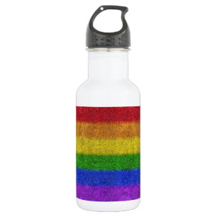 Falln Regenbogen-Glitzer-Steigung Trinkflasche