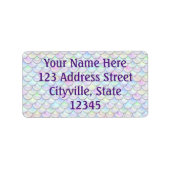 Falln-Regenbogenblase Mermaid-Skalen Adressaufkleber (Vorne)