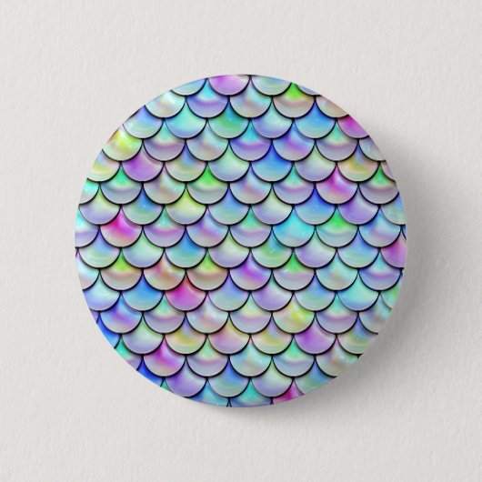 Falln-Regenbogenblase Mermaid-Skalen Button (Vorderseite)