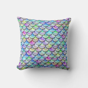 Falln-Regenbogenblase Mermaid-Skalen Kissen