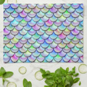 Falln-Regenbogenblase Mermaid-Skalen Küchentuch (Gefaltet)