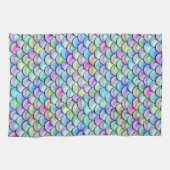 Falln-Regenbogenblase Mermaid-Skalen Küchentuch (Horizontal)