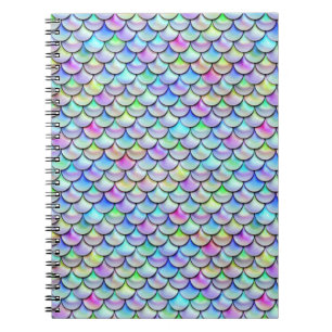 Falln-Regenbogenblase Mermaid-Skalen Notizblock