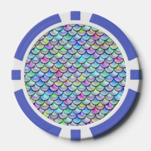 Falln-Regenbogenblase Mermaid-Skalen Pokerchips