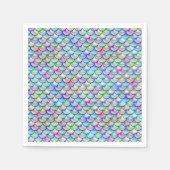 Falln-Regenbogenblase Mermaid-Skalen Serviette (Vorderseite)