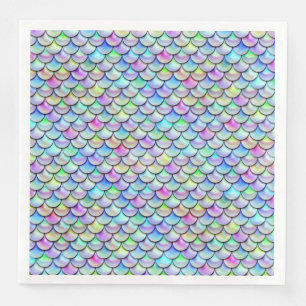 Falln-Regenbogenblase Mermaid-Skalen Serviette