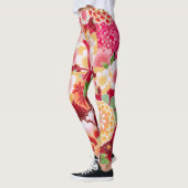 Falln rote Blumenexplosion Leggings (Links)