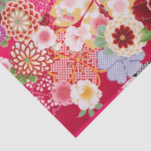 Falln rote Blumenexplosion Seidenpapier (Ausschnitt)