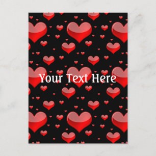Falln rote Herzen (Sie wählen Hintergrundfarbe aus Postkarte