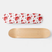 Falln rote Herzen (Sie wählen Hintergrundfarbe aus Skateboard (Horizontal)