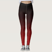 Falln rote u. schwarze Glitzer-Steigung Leggings (Vorderseite)