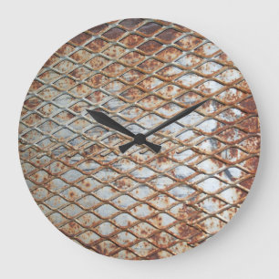 Falln Rusty Grate Große Wanduhr