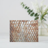 Falln Rusty Grate Postkarte (Stehend Vorderseite)