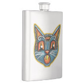 Falln Scaredy Cat Vintage Halloween Flachmann (Rechts)
