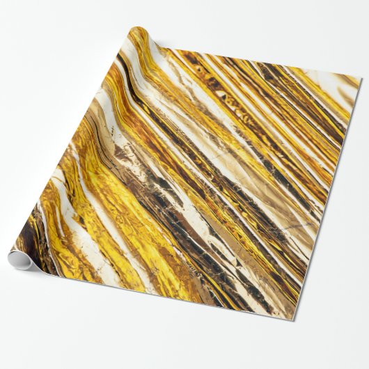 Falln schimmernder Goldfoil Geschenkpapier (Ungerollt)