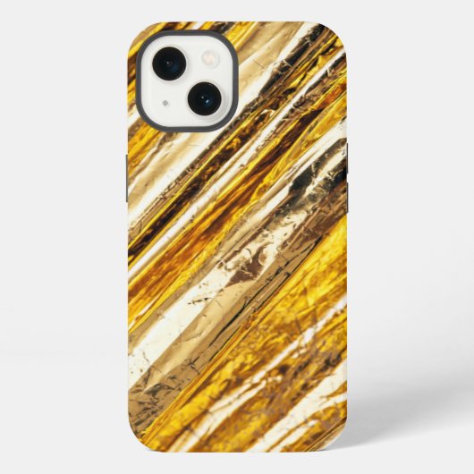 Falln schimmernder Goldfoil iPhone Hülle (Rückseite)