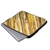 Falln schimmernder Goldfoil Laptopschutzhülle (Vorne Knopf)