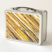Falln schimmernder Goldfoil Metall Lunch Box (Rückseite)