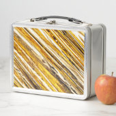 Falln schimmernder Goldfoil Metall Lunch Box (Beispiel)