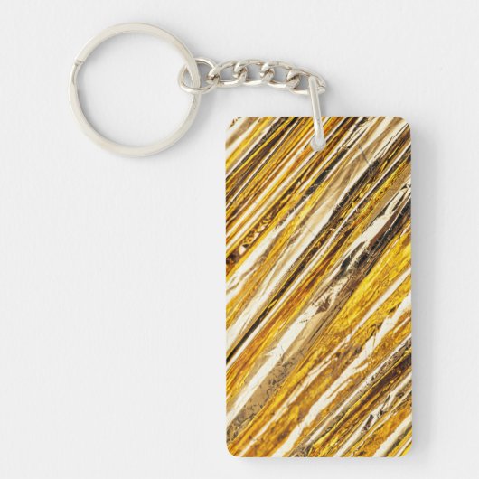 Falln schimmernder Goldfoil Schlüsselanhänger (Vorderseite)