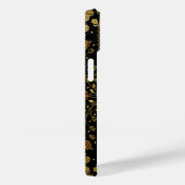 Falln Schwarz und Gold Blumenmuster Case-Mate iPhone Hülle (Rückseite / Rechts)