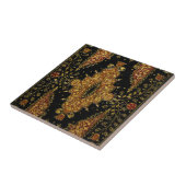 Falln Schwarz und Gold Blumenmuster Fliese (Seite)