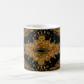 Falln Schwarz und Gold Blumenmuster Kaffeetasse (Mittel)