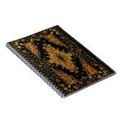 Falln Schwarz und Gold Blumenmuster Notizblock (Rechte Seite)