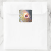 Falln Singing Ghost Koi Quadratischer Aufkleber (Tasche)