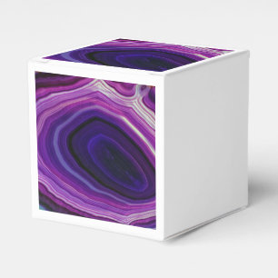 Falln Swirled Purple Geode Geschenkschachtel