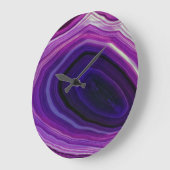 Falln Swirled Purple Geode Große Wanduhr (Winkel)