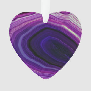 Falln Swirled Purple Geode Ornament