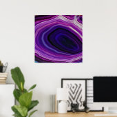 Falln Swirled Purple Geode Poster (Heimbüro)